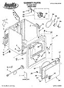 CABINET PARTS Diagram and Parts List for IP82001  Inglis Dryer