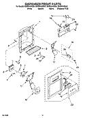 Part Location Diagram of 2224184B Whirlpool COVER-FRNT
