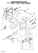 DISPENSER FRONT PARTS Diagram and Parts List for GS6NVEXVB00  Whirlpool Refrigerator