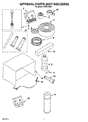 OPTIONAL  PARTS (NOT INCLUDED) Diagram and Parts List for ACE244XR3  Whirlpool Air Conditioner