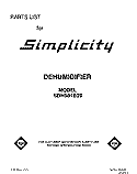 SECTION Diagram and Parts List for SDH501B20  Whirlpool Dehumidifier