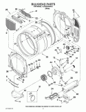 BULKHEAD PARTS Diagram and Parts List for 3LCED9100WQ1  Whirlpool Dryer
