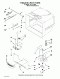 FREEZER LINER PARTS Diagram and Parts List for KFIL27CXMS4  KitchenAid Refrigerator