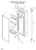 REFRIGERATOR DOOR Diagram and Parts List for KSRB27QGBL00  KitchenAid Refrigerator