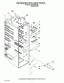 REFRIGERATOR LINER PARTS Diagram and Parts List for GSF26C5EXS03  Whirlpool Refrigerator