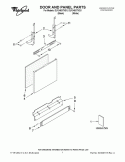 DOOR AND PANEL PARTS Diagram and Parts List for DU1345XTVQ1  Whirlpool Dishwasher
