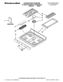 COOKTOP PARTS Diagram and Parts List for KGRS208XSS1  KitchenAid Range