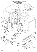TUB ASSEMBLY Diagram and Parts List for DU840CWDQ2  Whirlpool Dishwasher