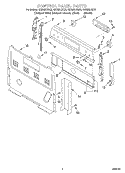 CONTROL PANEL Diagram and Parts List for GR396LXGQ2  Whirlpool Range