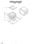 INTERNAL OVEN PARTS Diagram and Parts List for KEBC206KBL02  KitchenAid Wall Oven