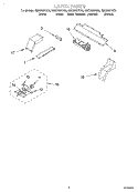 LATCH Diagram and Parts List for GMC305PDQ3  Whirlpool Microwave Oven Combo