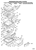 REFRIGERATOR SHELF PARTS Diagram and Parts List for KSRU25CRBL00  KitchenAid Refrigerator