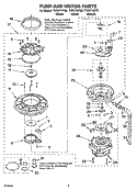PUMP AND MOTOR PARTS Diagram and Parts List for TUD6710PQ2  Estate Dishwasher