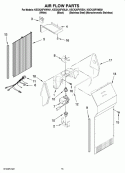AIR FLOW PARTS Diagram and Parts List for KSCK25FVWH01  KitchenAid Refrigerator