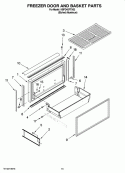 FREEZER DOOR AND BASKET PARTS Diagram and Parts List for KBFO42FTX03  KitchenAid Refrigerator