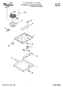 SECTION Diagram and Parts List for RCS2012GW0  Whirlpool Cooktop
