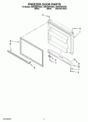 FREEZER DOOR PARTS, OPTIONAL PARTS Diagram and Parts List for W9RXEMFWS01  Whirlpool Refrigerator