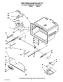 FREEZER LINER PARTS Diagram and Parts List for GI6SDRXXB06  Whirlpool Refrigerator