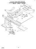 LATCH AND VENT Diagram and Parts List for KEBS177YAL3  KitchenAid Wall Oven