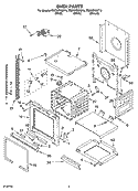 OVEN PARTS Diagram and Parts List for RS675PXGB15  Whirlpool Range