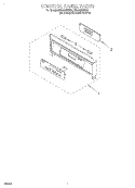 CONTROL PANEL, LITERATURE Diagram and Parts List for RS696PXEB0  Whirlpool Range