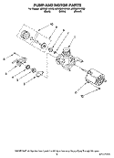 PUMP AND MOTOR PARTS Diagram and Parts List for MDB3601AWW0  Whirlpool Dishwasher