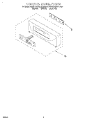 CONTROL PANEL, LITERATURE Diagram and Parts List for KEMS377DBL4  KitchenAid Microwave Oven Combo