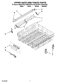 UPPER RACK AND TRACK PARTS Diagram and Parts List for KUDK03ITBT3  KitchenAid Dishwasher