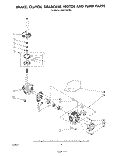BRAKE, CLUTCH, GEARCASE, MOTOR AND PUMP Diagram and Parts List for LA6053XSW0  Whirlpool Washer