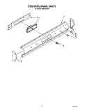 CONTROL PANEL Diagram and Parts List for SGP335XW1  Roper Range