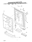 REFRIGERATOR DOOR PARTS Diagram and Parts List for KBRA20ELBL00  KitchenAid Refrigerator