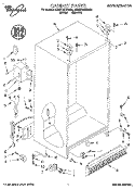 CABINET Diagram and Parts List for 4ED27DQXDN00  Whirlpool Refrigerator