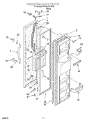 FREEZER DOOR Diagram and Parts List for 7ED20TQXFW03  Whirlpool Refrigerator
