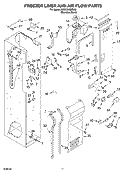 FREEZER LINER AND AIR FLOW PARTS Diagram and Parts List for KSSC36QMS00  KitchenAid Refrigerator