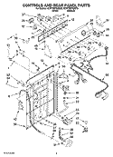 CONTROLS AND REAR PANEL PARTS Diagram and Parts List for 1CWTW5790SQ0  Whirlpool Washer