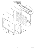 DOOR, OPTIONAL Diagram and Parts List for 4RF302BXGQ1  Whirlpool Range