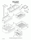 SHELF PARTS Diagram and Parts List for KBRO36FTX04  KitchenAid Refrigerator