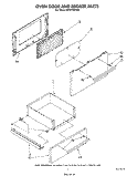 OVEN DOOR AND BROILER Diagram and Parts List for RF3010XVW0  Whirlpool Range