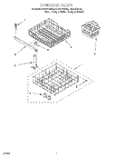 DISHRACK Diagram and Parts List for DU810CWDB5  Whirlpool Dishwasher