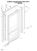 CABINET AND BREAKER TRIM Diagram and Parts List for KBLP36FKS00  KitchenAid Refrigerator