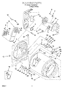 SECTION Diagram and Parts List for LEQ8000HQ1  Whirlpool Dryer