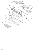 CABINET Diagram and Parts List for MH7135XEB0  Whirlpool Microwave