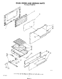 OVEN DOOR AND BROILER Diagram and Parts List for SF3020ERW1  Whirlpool Range