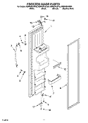 FREEZER DOOR PARTS Diagram and Parts List for KSRK25ILBT03  KitchenAid Refrigerator