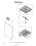 DISHRACK Diagram and Parts List for DU1098XRW0  Whirlpool Dishwasher