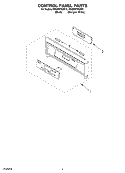 CONTROL PANEL Diagram and Parts List for RS696PXGB10  Whirlpool Range