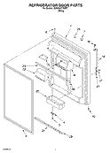 REFRIGERATOR DOOR PARTS Diagram and Parts List for 3XARG477GF07  Whirlpool Refrigerator