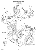 BULKHEAD PARTS, OPTIONAL PARTS (NOT INCLUDED) Diagram and Parts List for TEDS840PQ1  Estate Dryer