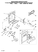 DISPENSER FRONT PARTS Diagram and Parts List for ED2JHAXTL02  Whirlpool Refrigerator
