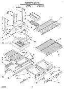 SHELF, LIT/OPTIONAL Diagram and Parts List for KTRD18KAAL10  Whirlpool Refrigerator